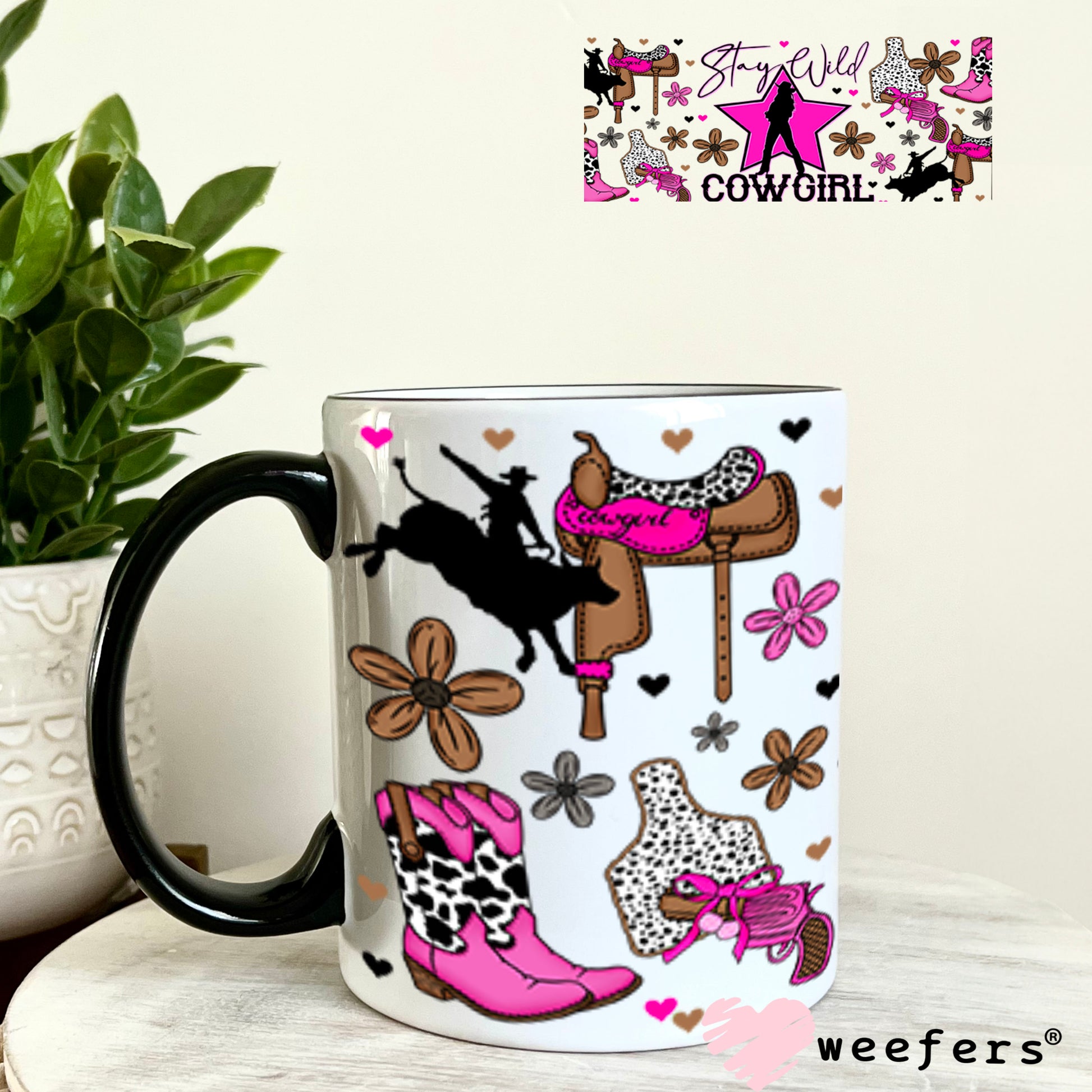 UV DTF Cup Wrap – Stay Well Cowgirls 11oz Coffee Mug Weefers