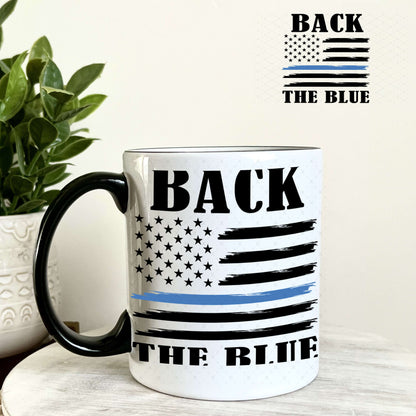 UV DTF Decal -Back the Blue 11oz Coffee Mug Weefers