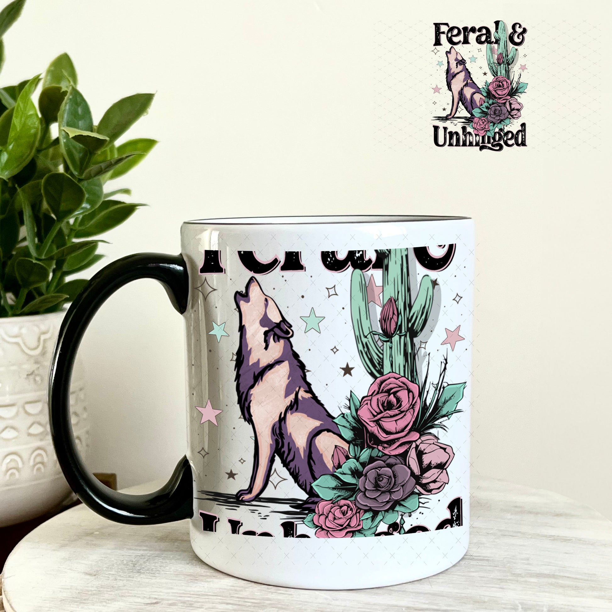 UV DTF Decal - Feral and Unhinged 11oz Coffee Mug Weefers