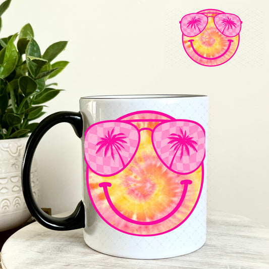 UV DTF Decal - Summer Smile Face 11oz Coffee Mug Weefers
