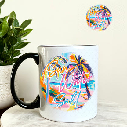 UV DTF Decal - Sun Water Salt 11oz Coffee Mug Weefers