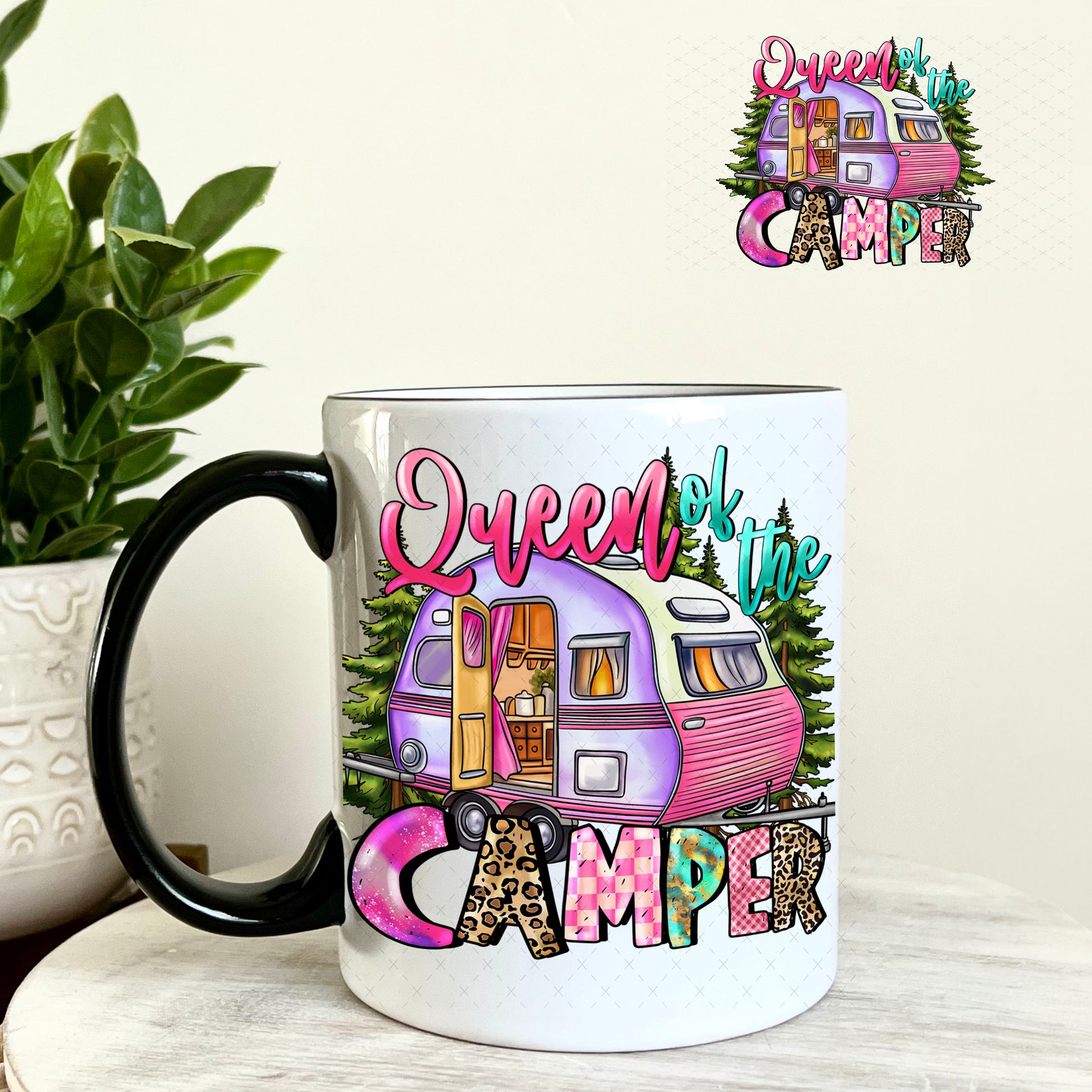 UV DTF Decal - Queen of the Camper 11oz Coffee Mug Weefers