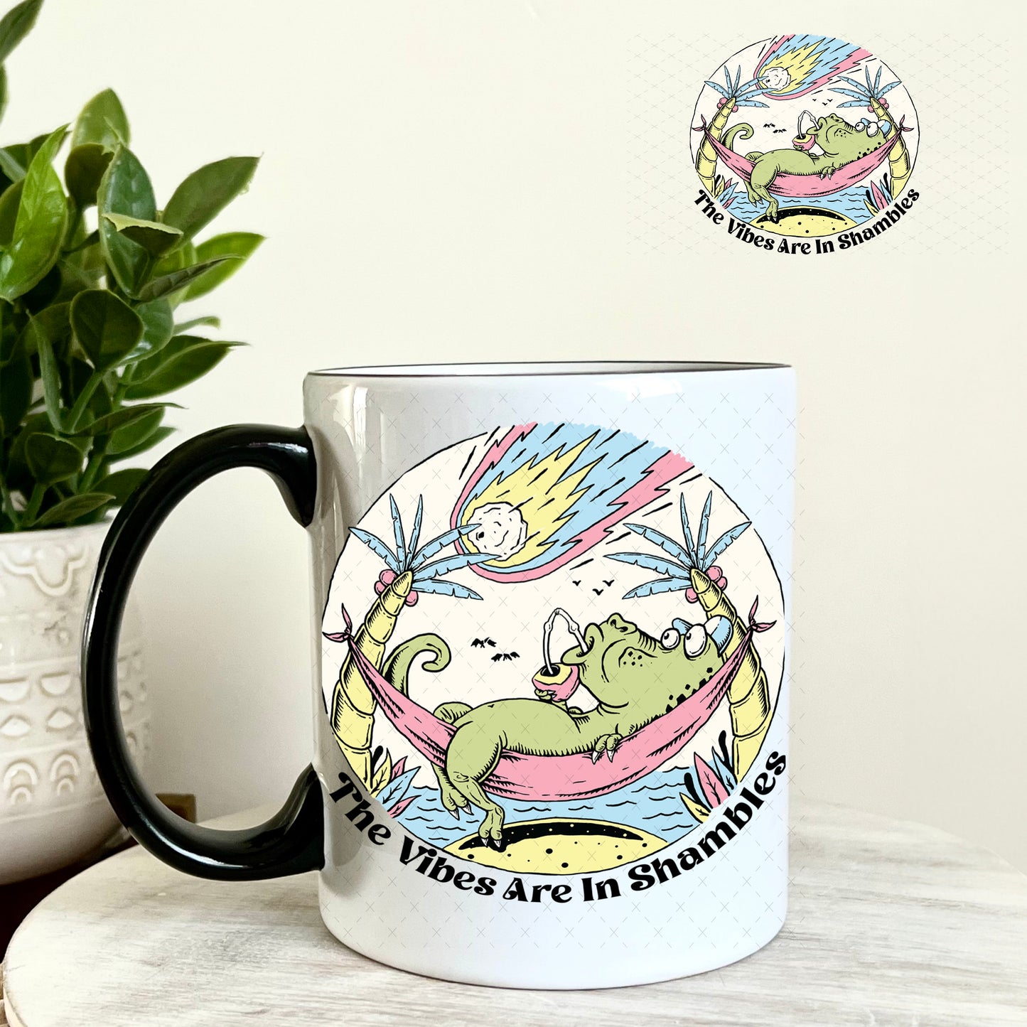 UV DTF Decal - The Vibes are in Shambles 11oz Coffee Mug Weefers