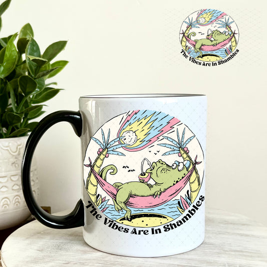 UV DTF Decal - The Vibes are in Shambles 11oz Coffee Mug Weefers
