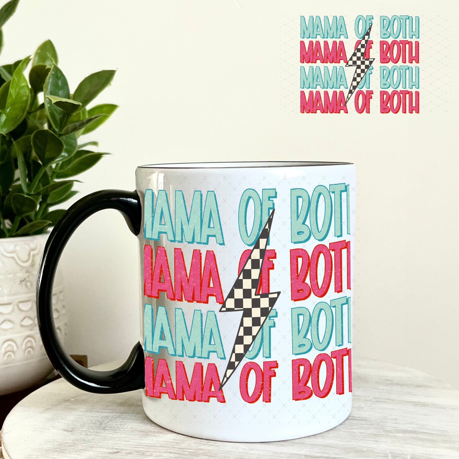 UV DTF Decal - Mama of Both 11oz Coffee Mug Weefers