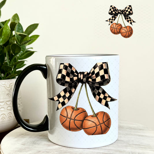 UV DTF Decal - Basketball Cherry 11oz Coffee Mug Weefers