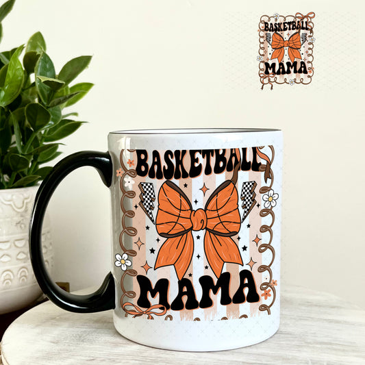 UV DTF Decal - Basketball Mama Bows 11oz Coffee Mug Weefers