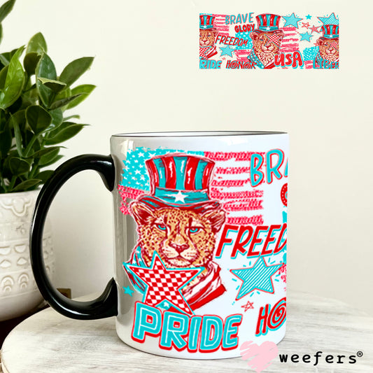 UV DTF Cup Wrap – Freedom USA 11oz Coffee Mug Weefers