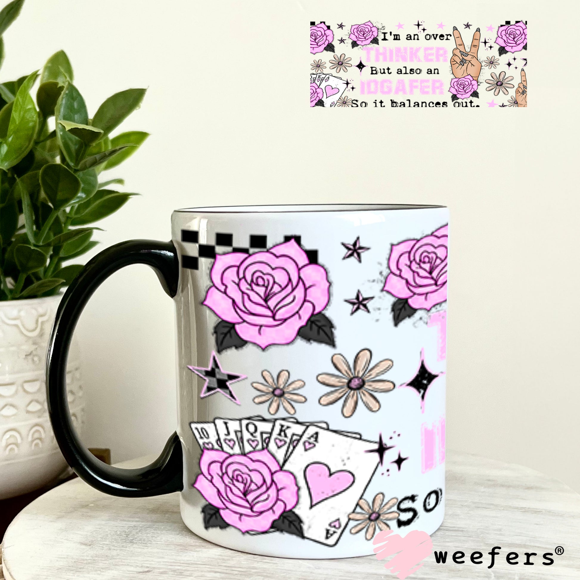 UV DTF Cup Wrap – I'm an overthinker 11oz Coffee Mug Weefers
