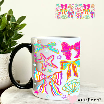 UV DTF Cup Wrap – Seashell Bows 11oz Coffee Mug Weefers