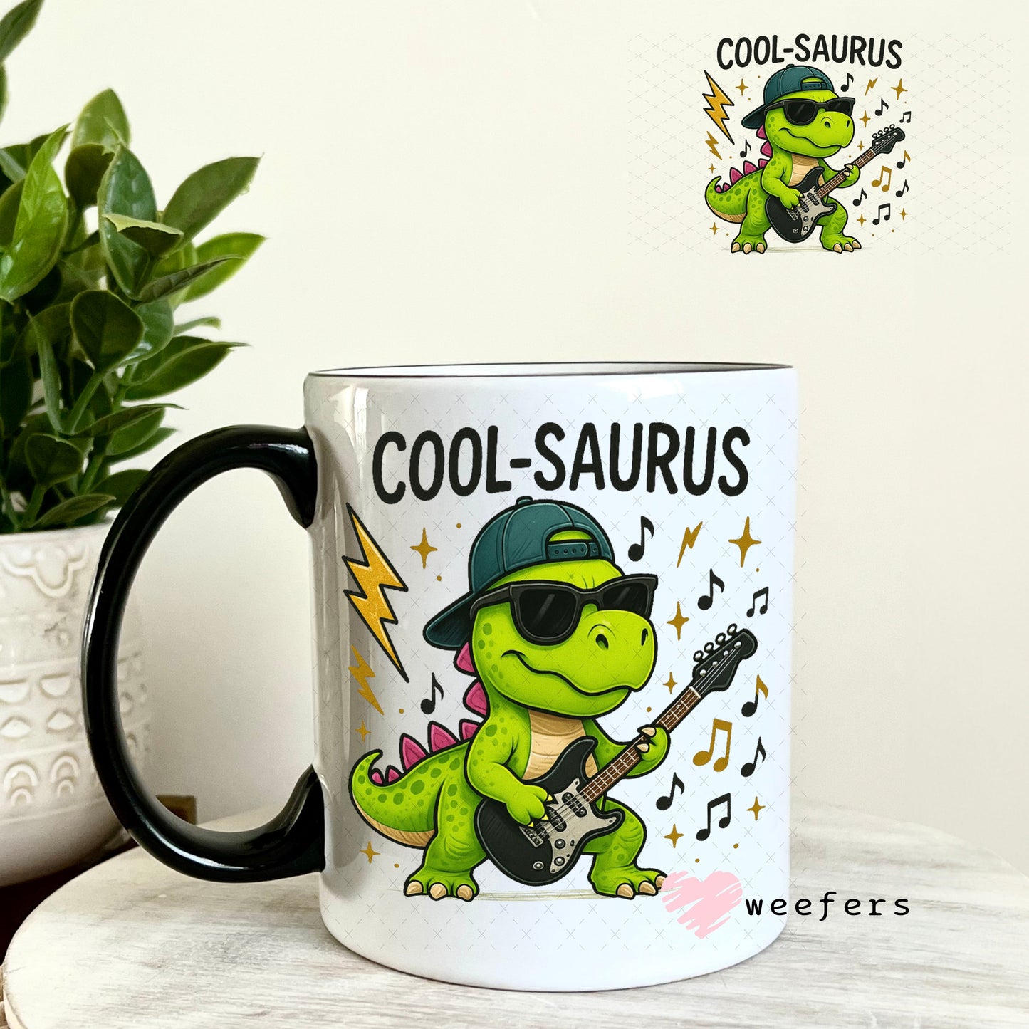 UV DTF Decal - Cool-Saurus 11oz Coffee Mug Weefers