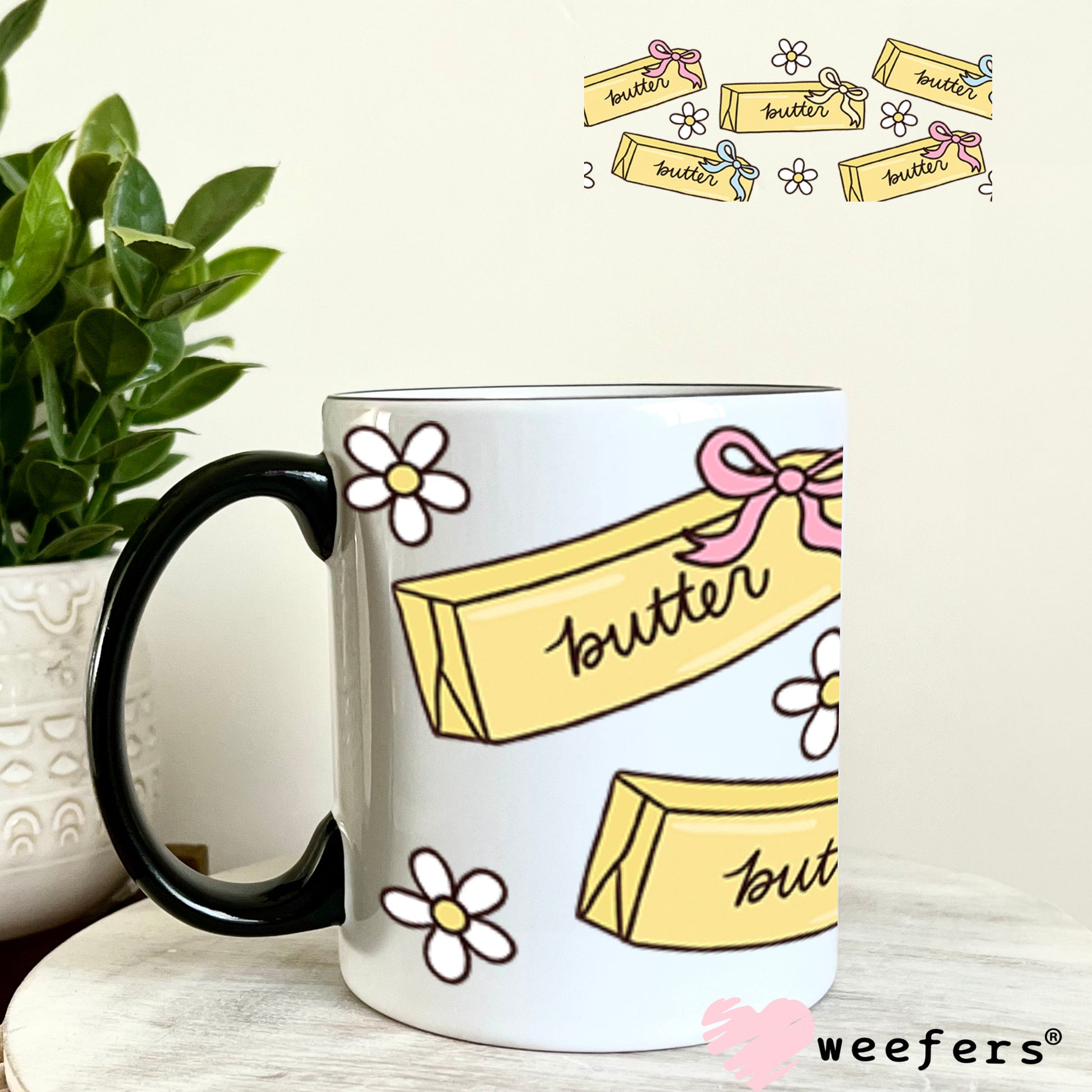 UV DTF Cup Wraps - Coquette Butter 11oz Coffee Mug Weefers