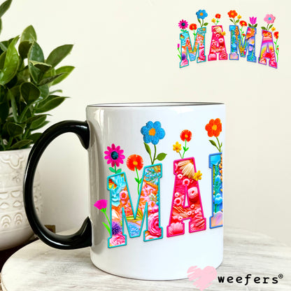 Mama Colorful Wildflowers UV DTF Decal - Weefers