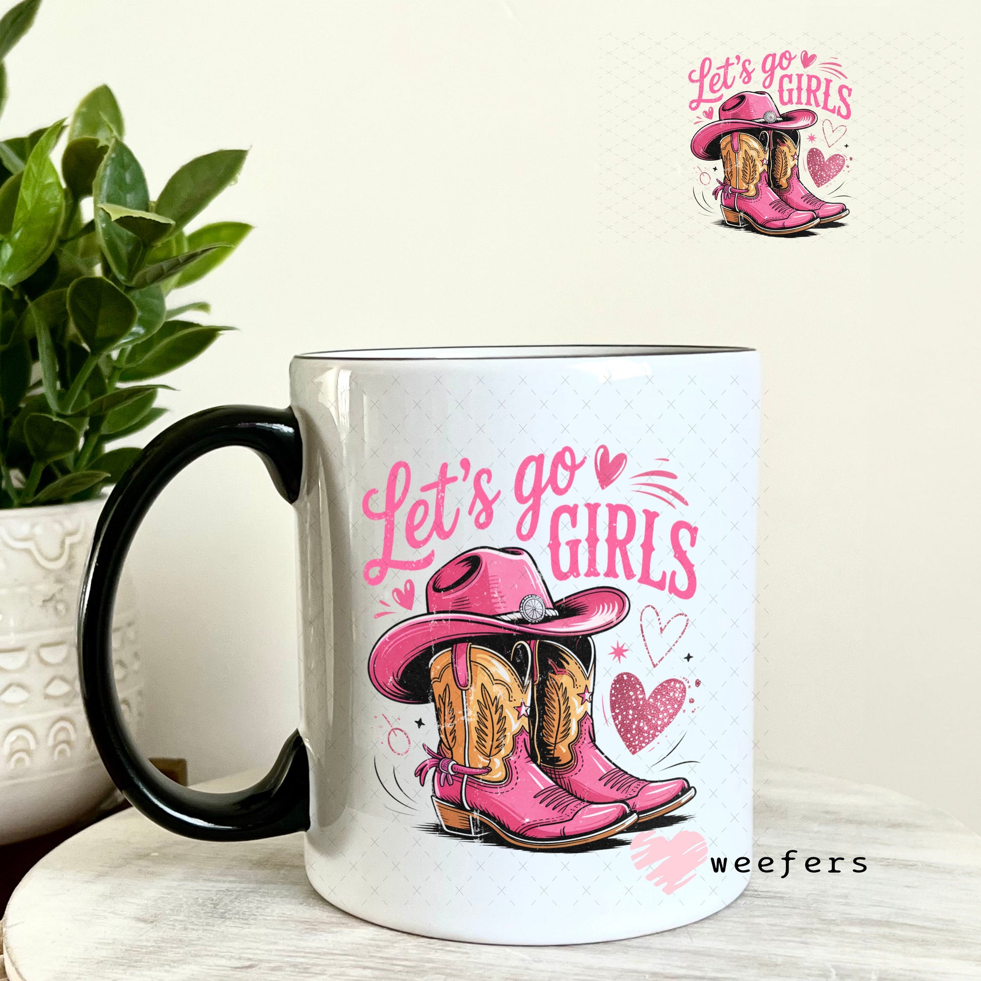 UV DTF Decal - Let's Go Girls 11oz Coffee Mug Weefers