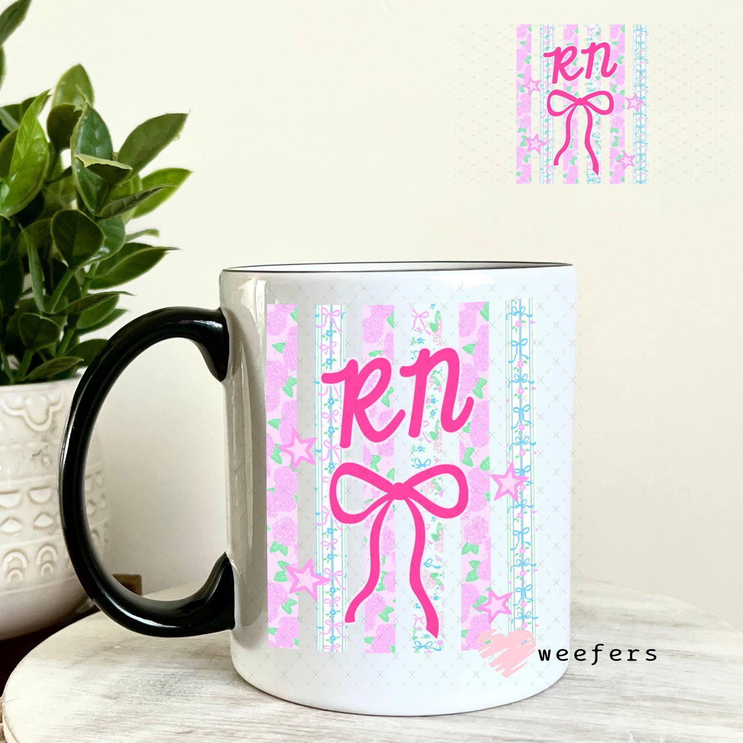 UV DTF Decal - RN Coquette 11oz Coffee Mug Weefers
