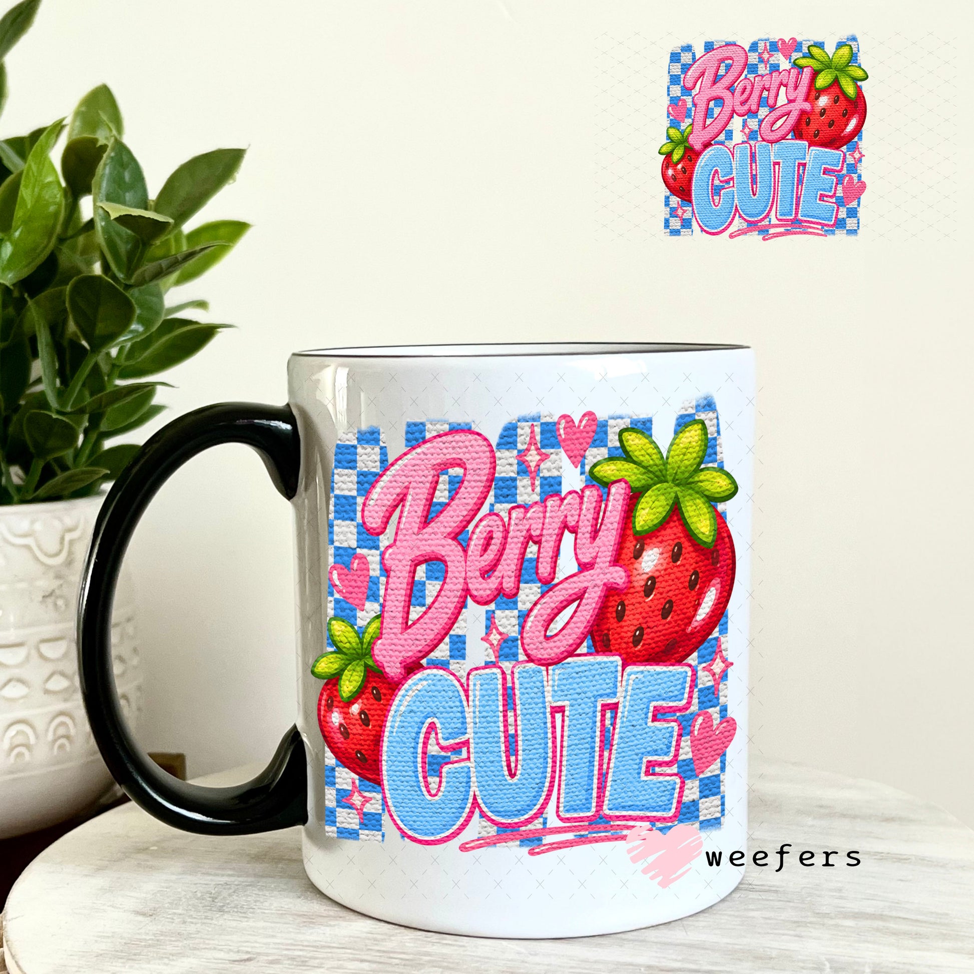 UV DTF Decal - Berry Cute 11oz Coffee Mug Weefers