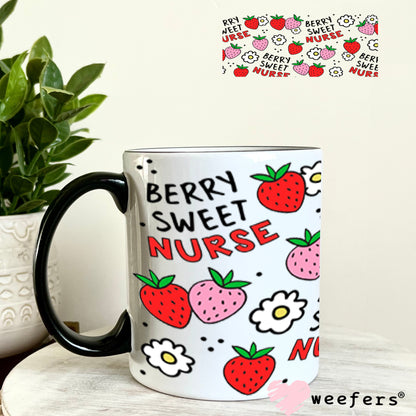 UV DTF Cup Wraps - Berry Sweet Nurse 11oz Coffee Mug Weefers