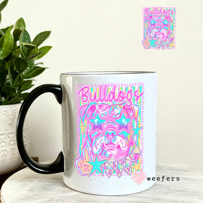 UV DTF Decal - Bulldogs Gameday Colorful Mascot 11oz Coffee Mug Weefers