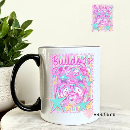 UV DTF Decal - Bulldogs Colorful Mascot 11oz Coffee Mug Weefers