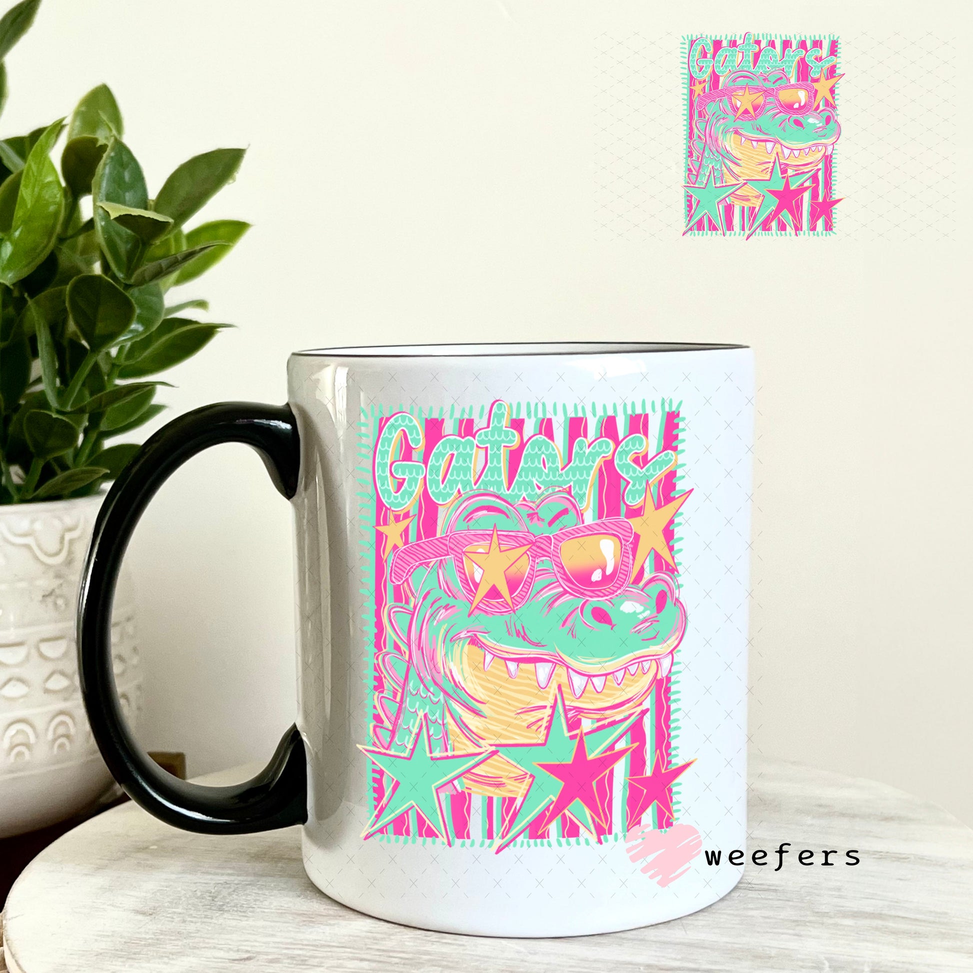 UV DTF Decal - Gators Colorful Mascot 11oz Coffee Mug Weefers