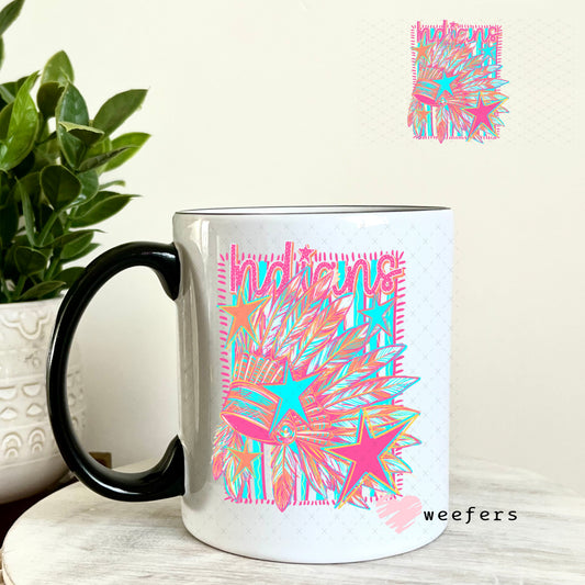 UV DTF Decal - Indians Colorful Mascot 11oz Coffee Mug Weefers