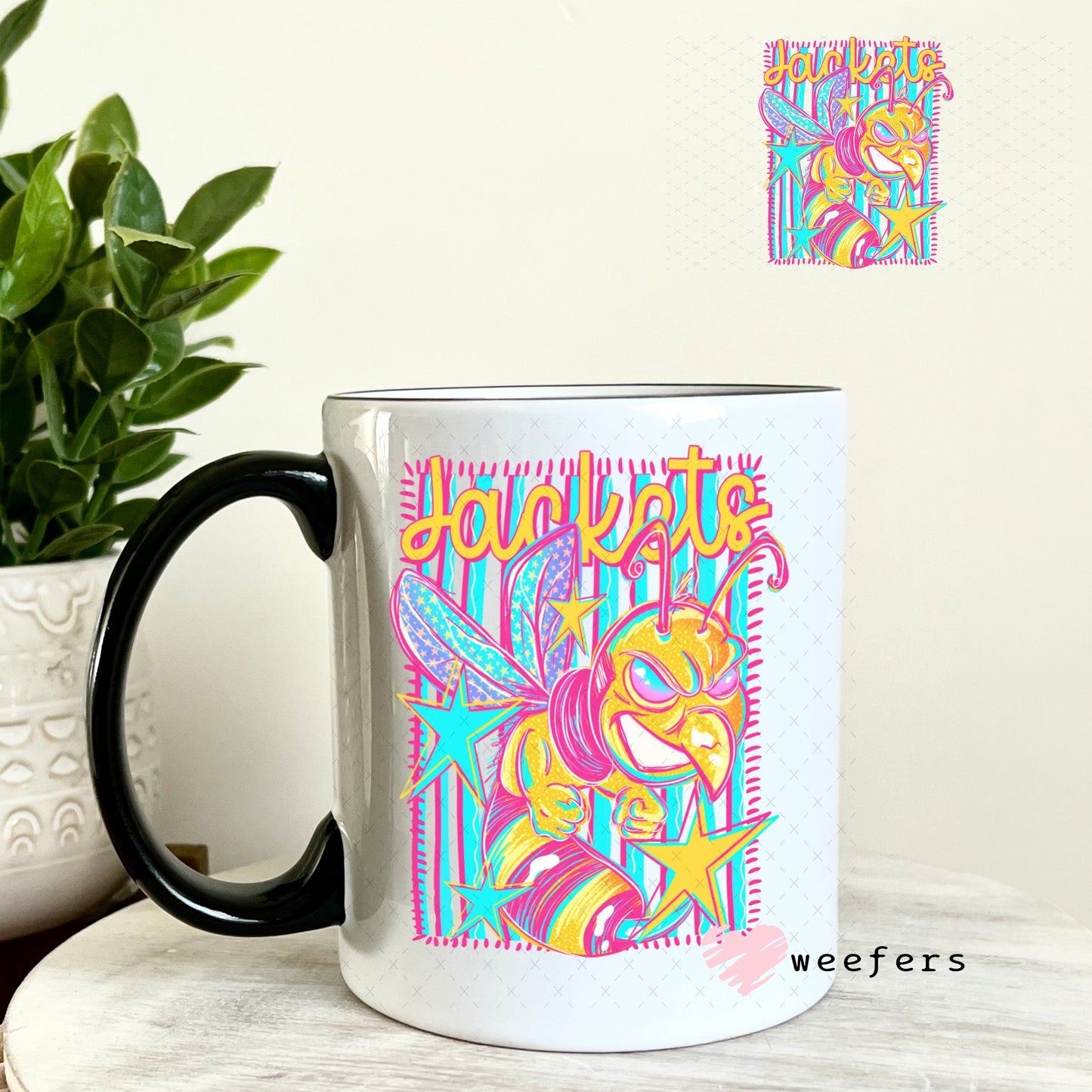UV DTF Decal - Jackets Colorful Mascot 11oz Coffee Mug Weefers
