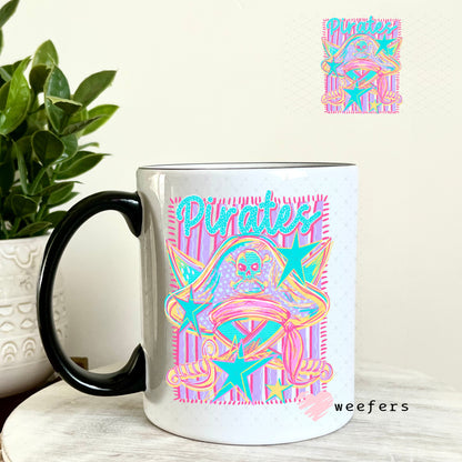 UV DTF Decal - Pirates Colorful Mascot 11oz Coffee Mug Weefers