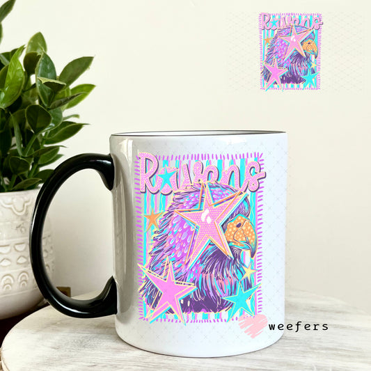 UV DTF Decal - Ravens Colorful Mascot 11oz Coffee Mug Weefers