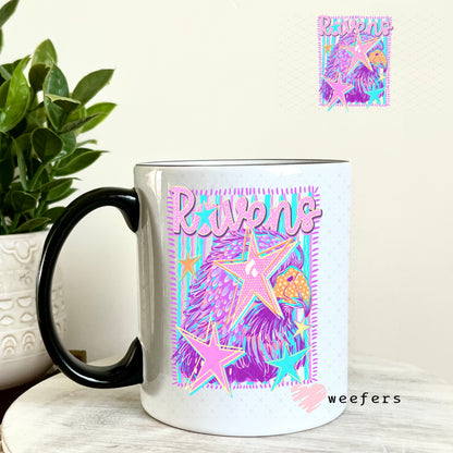 UV DTF Decal - Ravens Colorful Mascot 11oz Coffee Mug Weefers