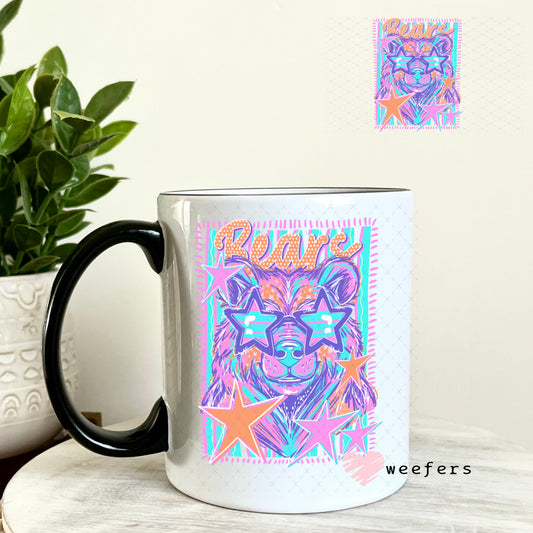 UV DTF Decal - Bears Colorful Mascot 11oz Coffee Mug Weefers