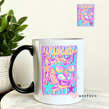 UV DTF Decal - Wildcats Colorful Mascot 11oz Coffee Mug Weefers