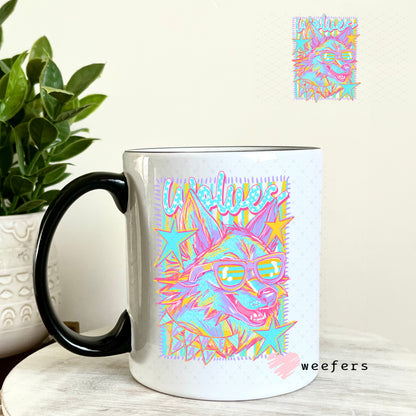 UV DTF Decal - Wolves Game Day Colorful Mascot 11oz Coffee Mug Weefers