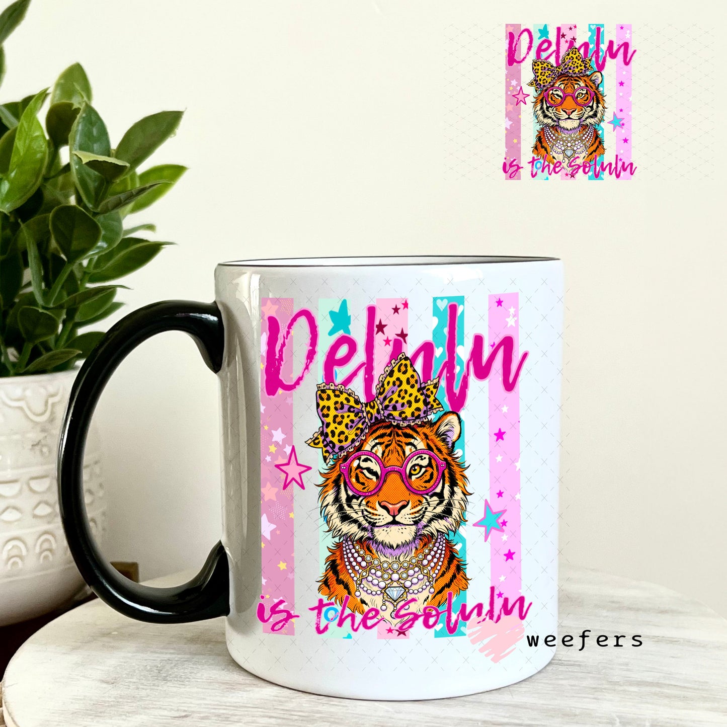 UV DTF Decal - Delulu is the Solulu 11oz Coffee Mug Weefers