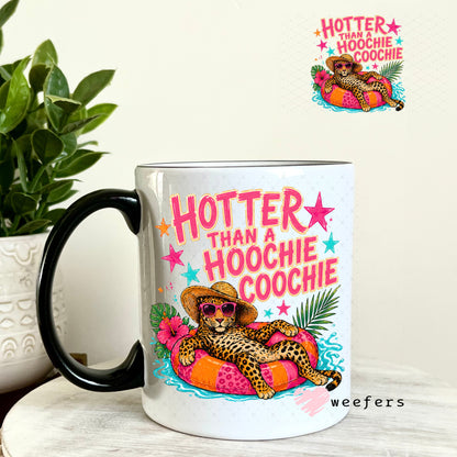 UV DTF Decal - Hotter than a Hoochie Coochie Leopard 11oz Coffee Mug Weefers