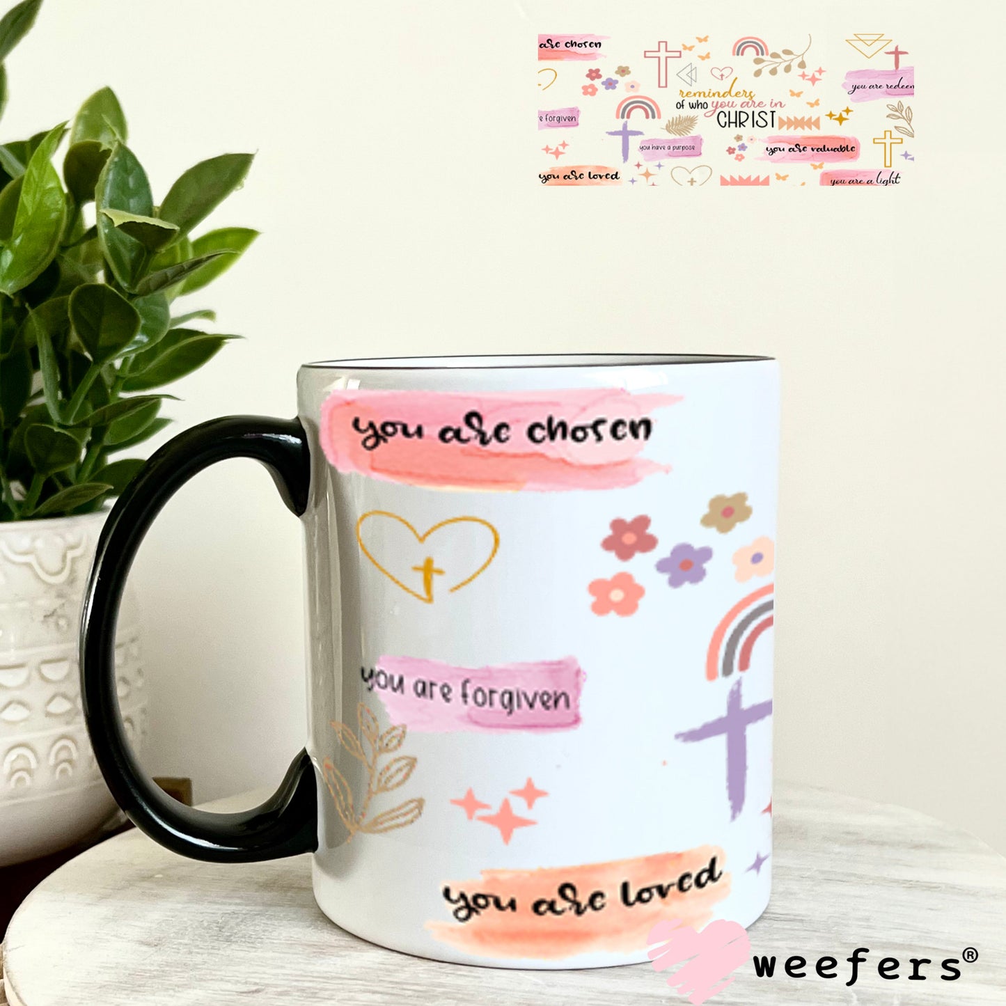 UV DTF Cup Wraps - Christian Daily Reminders 11oz Coffee Mug Weefers