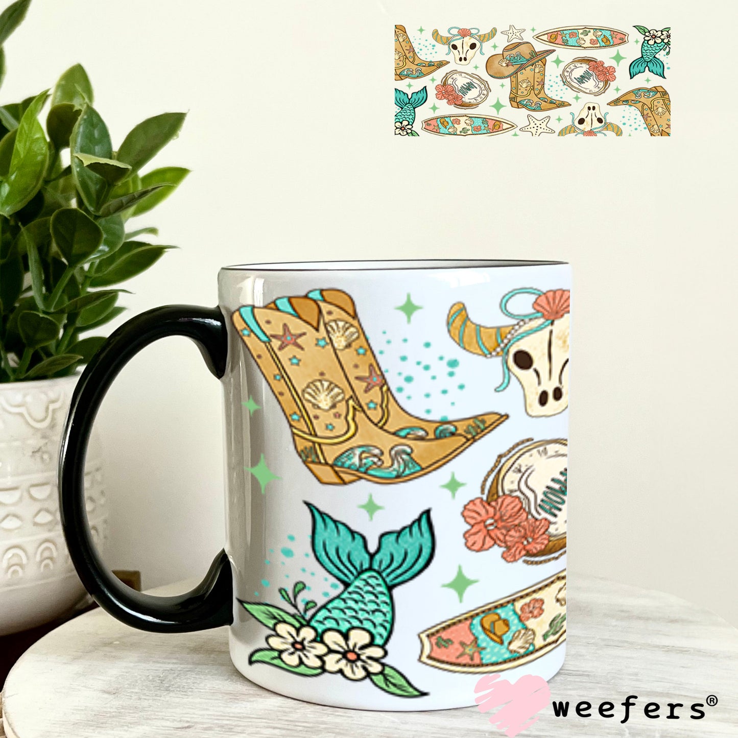 UV DTF Cup Wraps - Western Water Days 11oz Coffee Mug Weefers