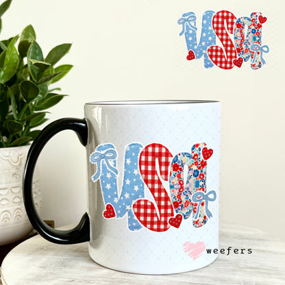 UV DTF Decal - USA Lace 11oz Coffee Mug Weefers