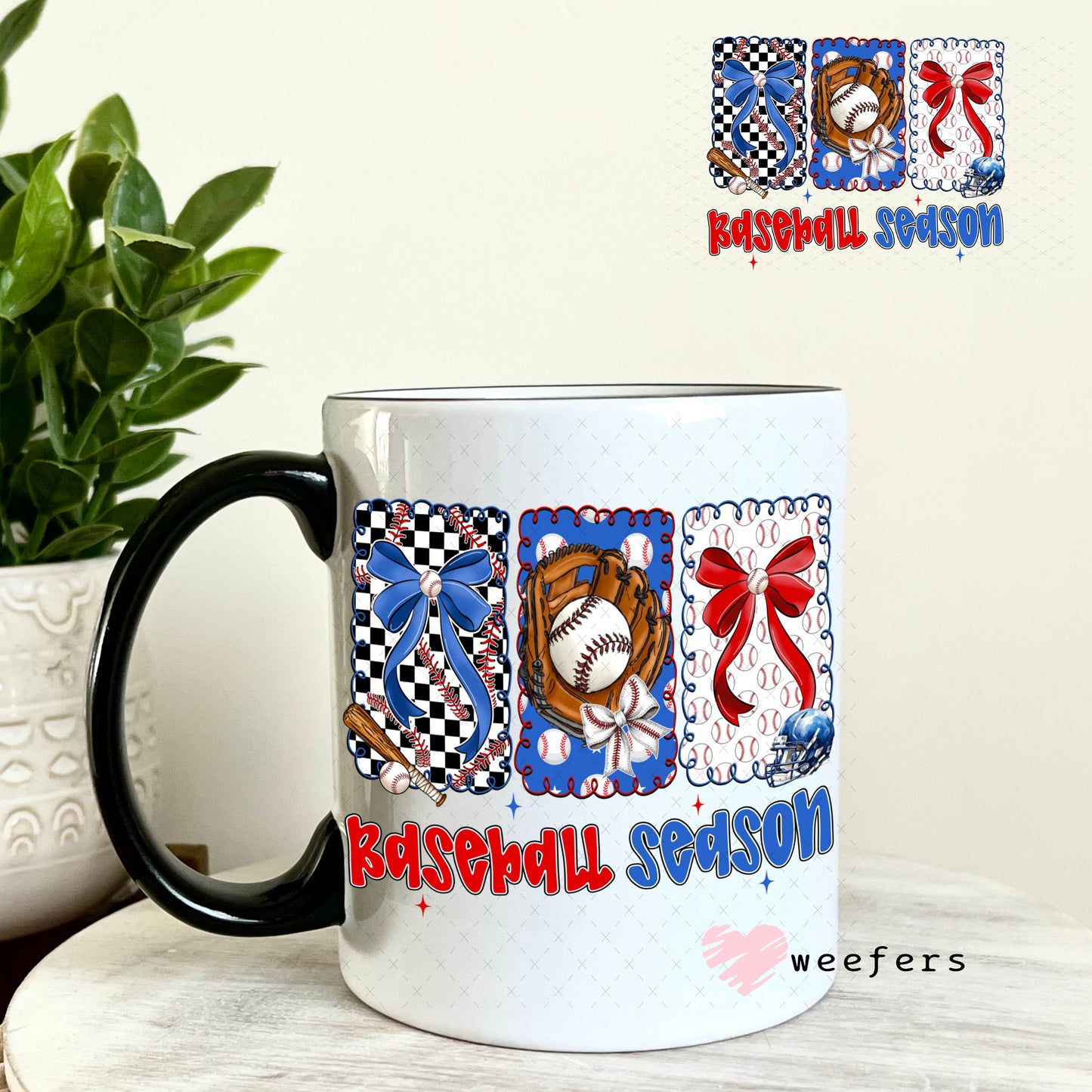 UV DTF Decal - Baseball Season 11oz Coffee Mug Weefers