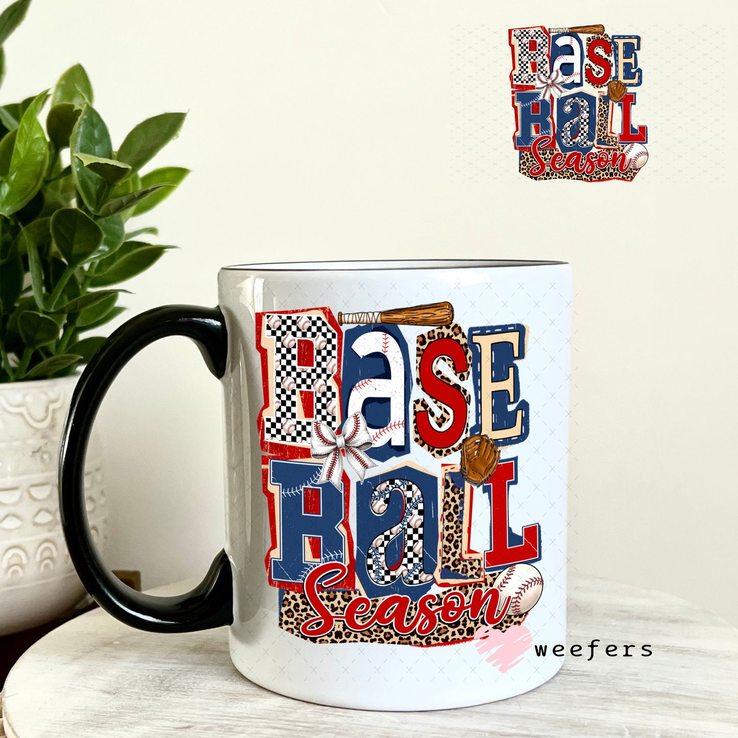 UV DTF Decal - Baseball Season Retro 11oz Coffee Mug Weefers