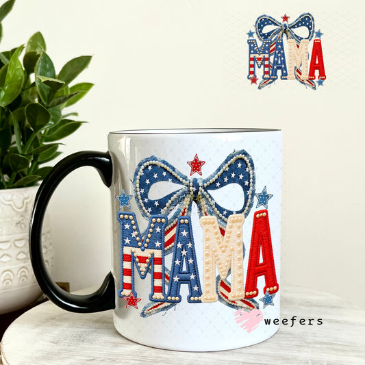 UV DTF Decal - Mama USA 11oz Coffee Mug Weefers