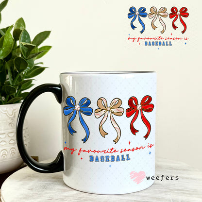 UV DTF Decal - My Favorite Season is Baseball 11oz Coffee Mug Weefers