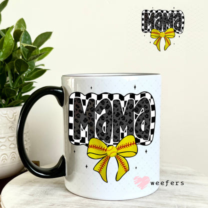UV DTF Decal - Mama Softball 11oz Coffee Mug Weefers
