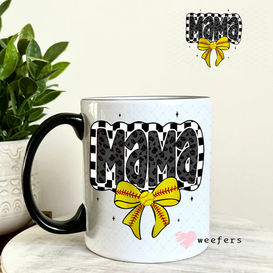 UV DTF Decal - Mama Softball 11oz Coffee Mug Weefers