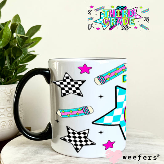 UV DTF Cup Wraps - Third Grade Checkered 11oz Coffee Mug Weefers