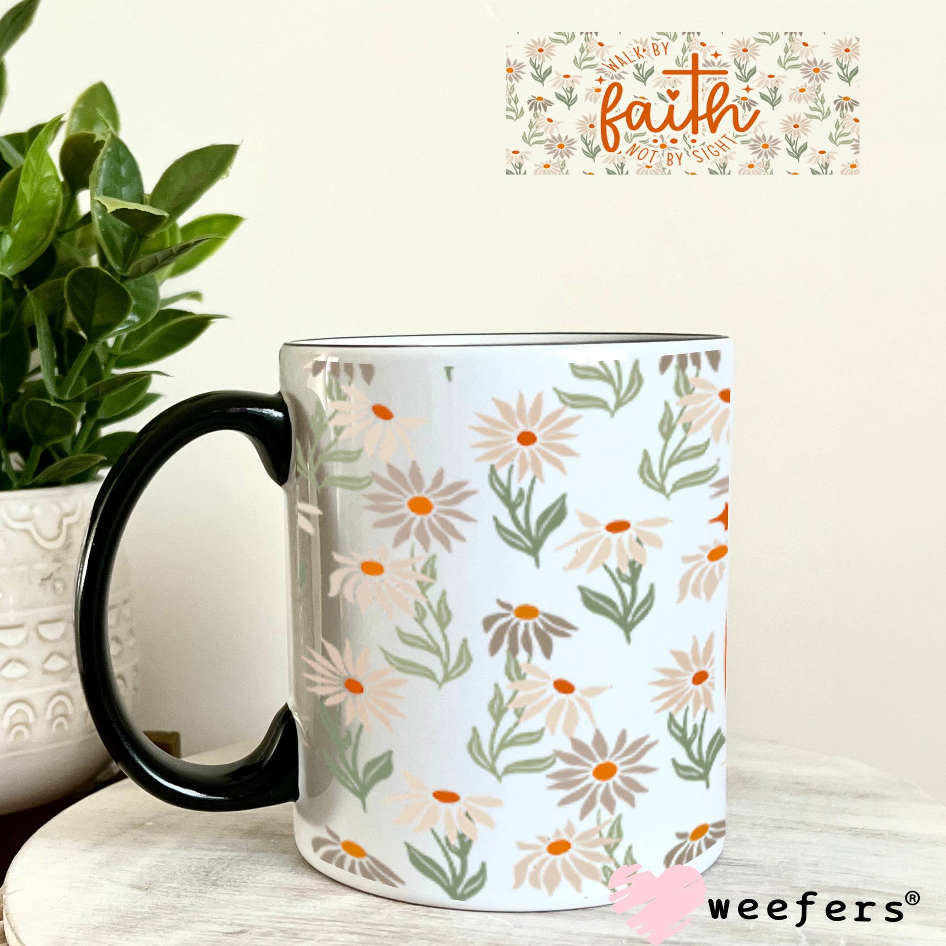 UV DTF Cup Wraps - Walk by Faith 11oz Coffee Mug Weefers