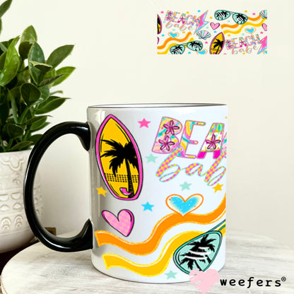 UV DTF Cup Wraps - Beach Babe 11oz Coffee Mug Weefers