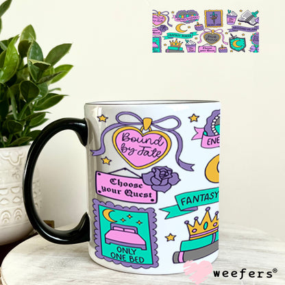 UV DTF Cup Wraps - Dark Romance Book Lover 11oz Coffee Mug Weefers