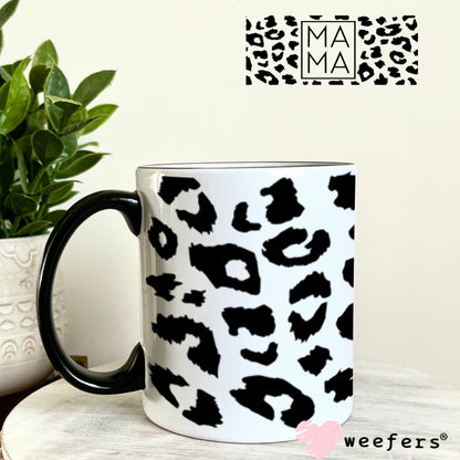 UV DTF Cup Wraps - Mama Black Cheetah 11oz Coffee Mug Weefers