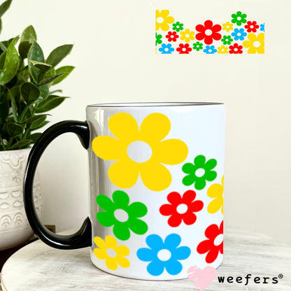 UV DTF Cup Wraps - Autism Awareness Flowers 11oz Coffee Mug Weefers