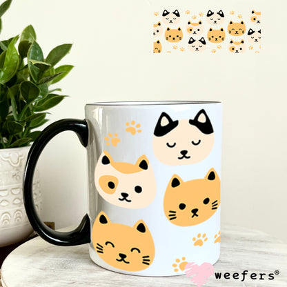 UV DTF Cup Wraps - Cat Heads 11oz Coffee Mug Weefers